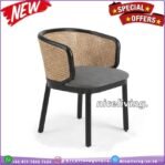 Kursi cafe modern terlaris kursi makan kayu jati mix busa dan rotan Furniture Jepara