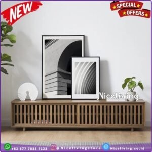 BUFFET MINIMALIS   Plus BUFFET RETRO PINTU SLEDING JATI Indonesian Furniture - 180cm Furniture Jepara - Gambar 2