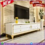 Bufet tv duco kaki stainless gold credenzia modern terbaru Furniture Jepara