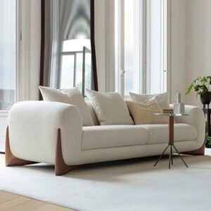 Sofa minimalis terbaru  Plus kaki kayu jati sofa tamu modern Sofa Tamu jati Furniture Jepara - Gambar 2