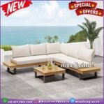 Sofa sudut outdoor kayu jati terlaris kursi tamu outdoor Furniture Jepara