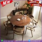 Meja makan bundar modern 6 kursi Kursi meja Makan Jati Kursi Cafe Jati – Tanpa Jok busa Furniture Jepara