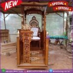 Mimbar masjid besar kayu jati ukiran dan kursi jok busa Mimbar Masjid Furniture Jepara