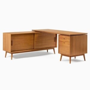 MEJA KANTOR CREDENZA  Plus KAYU JATI  BUFFET MEJA Indonesian Furniture Furniture Jepara - Gambar 2