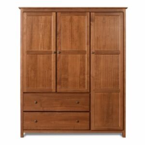 Lemari pakaian kayu  Plus jati terbaru almari pakaian 3 pintu dan laci Indon Furniture Jepara - Gambar 3