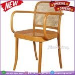 Kursi cafe lengkung kayu jati kombinasi rotan alami kursi makan jati Furniture Jepara