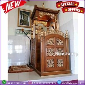 Mimbar masjid kayu jati tpk terbaru mimbar murah Indonesian Furniture Furniture Jepara
