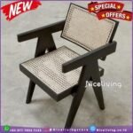 Niceliving. Kursi Cafe dudukan dan sandaran rotan finishing hitam Furniture Jepara