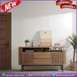 SIDEBOARD CREDENZA RETRO MINIMALIS JATI PERHUTANI Indonesian Furniture Furniture Jepara