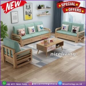 Kursi tamu terbaru kayu jati sofa tamu modern kombinasi busa terbaik Furniture Jepara