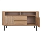 SIDEBOARD CREDENZA RETRO MINIMALIS JATI PERHUTANI Indonesian Furniture Furniture Jepara