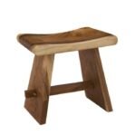 Dingklik cafe  Kursi bangku sate  Kursi cafe stool kayu trembesi – Non Finishing Furniture Jepara
