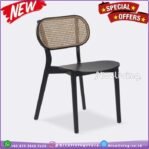 Kursi cafe sandaran rotan kursi makan kayu jati minimalis terbaru Furniture Jepara
