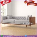 Kursi Sofa Minimalis 3 Seater Kayu Jati Kombinasi Busa Terbaru Furniture Jepara