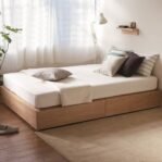 Tempat tidur, ranjang, divan, dipan lesehan laci 2 minimalis kayu jati – 120cm x 200cm Furniture Jepara