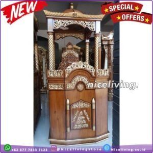 Mimbar masjid terbaru mimbar masjid kayu jati murah Mimbar Masjid Jati Furniture Jepara