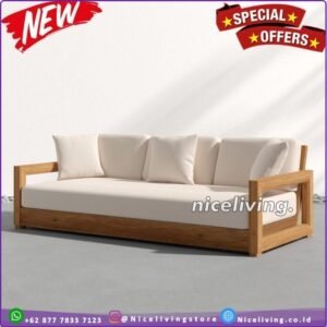 Sofa bed minimalis 3 seater terbaru sofa tamu Kursi Sofa Jati Furniture Jepara