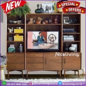 Bufet tv retro kayu jati tpk terbaru partisi terbaik Indonesian Furnit Furniture Jepara