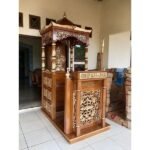Mimbar masjid kubah besar kayu jati free tongkat dan free nama masjid Furniture Jepara